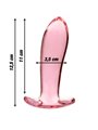 Nebula Series By Ibiza - Model 5 Anal Plug Borosilicate Glass 12.5 X 3.5 CM Pink