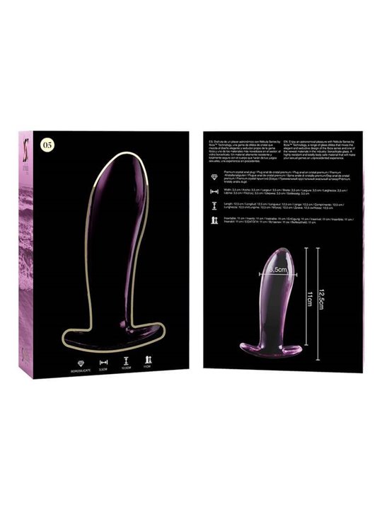 Nebula Series By Ibiza - Modello 5 Plug Anale Vetro Borosilicato 12,5 X 3,5 CM Rosa
