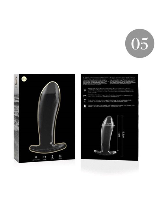 Nebula Series By Ibiza - Model 5 Anal Plug Borosilicate Glass 12.5 X 3.5 CM Clear