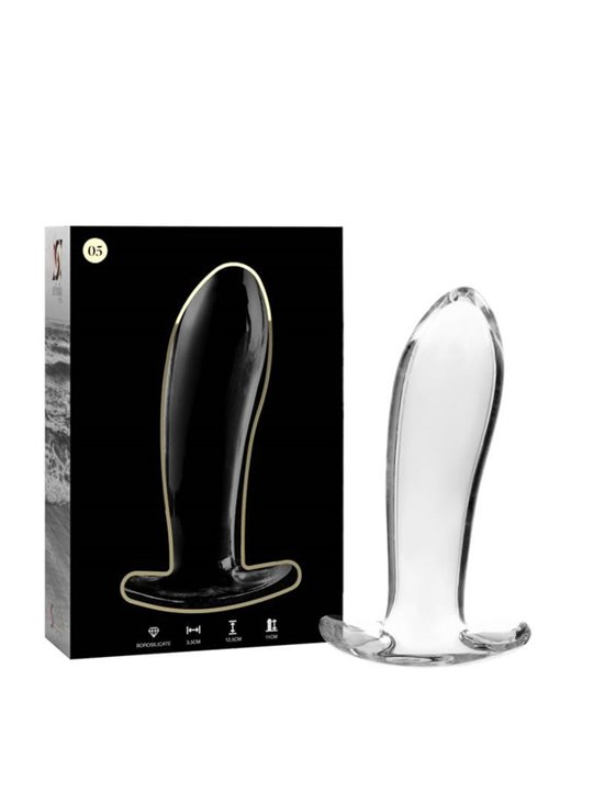 Nebula Series By Ibiza - Modello 5 Plug Anale Vetro Borosilicato 12,5 X 3,5 CM Trasparente