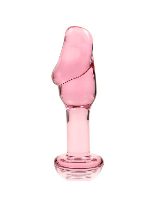 Nebula Series By Ibiza - Model 6 Anal Plug Borosilicate Glass 12.5 X 4 CM Pink