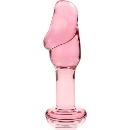 Nebula Series By Ibiza - Model 6 Anal Plug Borosilicate Glass 12.5 X 4 CM Pink