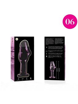 Nebula Series By Ibiza - Model 6 Anal Plug Borosilicate Glass 12.5 X 4 CM Pink