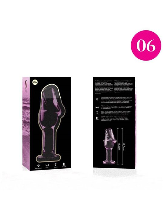 Nebula Series By Ibiza - Model 6 Anal Plug Borosilicate Glass 12.5 X 4 CM Pink