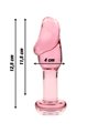 Nebula Series By Ibiza - Model 6 Anal Plug Borosilicate Glass 12.5 X 4 CM Pink