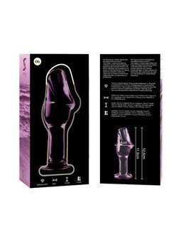 Nebula Series By Ibiza - Model 6 Anal Plug Borosilicate Glass 12.5 X 4 CM Pink