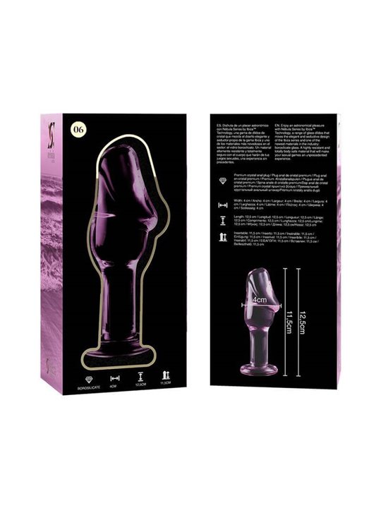 Nebula Series By Ibiza - Modello 6 Plug Anale Vetro Borosilicato 12,5 X 4 CM Rosa