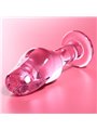 Nebula Series By Ibiza - Model 6 Anal Plug Borosilicate Glass 12.5 X 4 CM Pink
