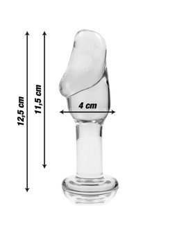 Nebula Series By Ibiza - Model 6 Anal Plug Borosilicate Glass 12.5 X 4 CM Clear