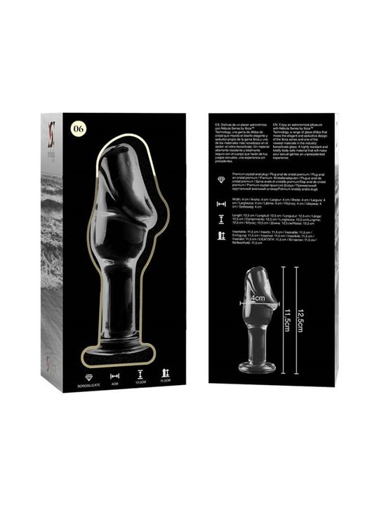 Nebula Series By Ibiza - Modello 6 Plug Anale Vetro Borosilicato 12,5 X 4 CM Trasparente