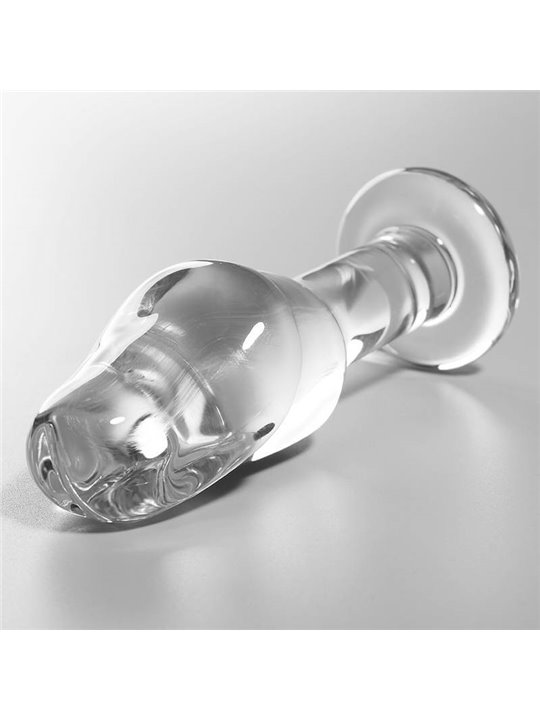Nebula Series By Ibiza - Model 6 Anal Plug Borosilicate Glass 12.5 X 4 CM Clear