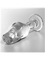 Nebula Series By Ibiza - Model 6 Anal Plug Borosilicate Glass 12.5 X 4 CM Clear