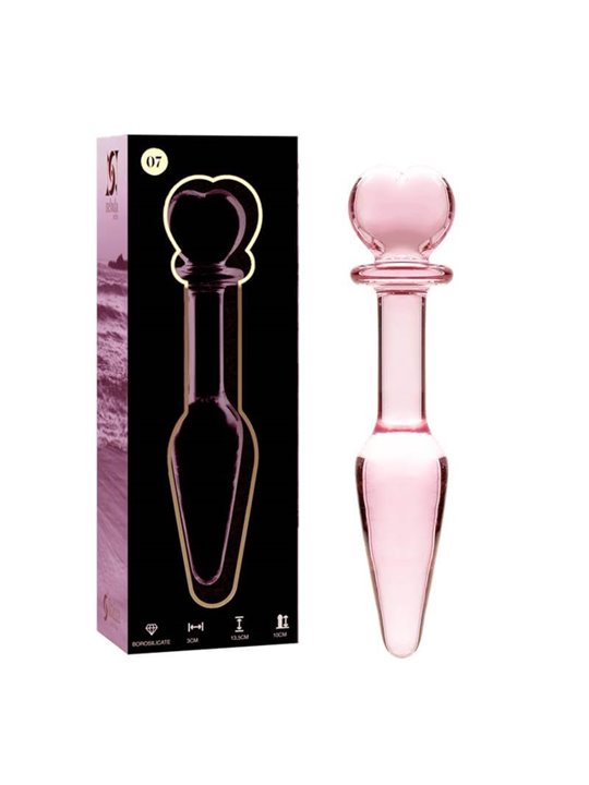Nebula Series By Ibiza - Model 7 Anal Plug Borosilicate Glass 13.5 X 3 CM Pink