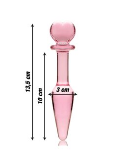 Nebula Series By Ibiza - Modello 7 Plug Anale Vetro Borosilicato 13,5 X 3 CM Rosa