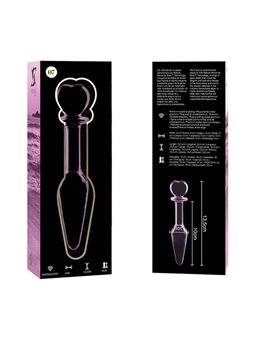 Nebula Series By Ibiza - Model 7 Anal Plug Borosilicate Glass 13.5 X 3 CM Pink