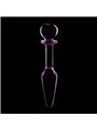 Nebula Series By Ibiza - Model 7 Anal Plug Borosilicate Glass 13.5 X 3 CM Pink