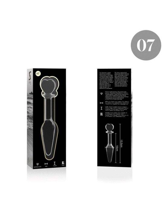 Nebula Series By Ibiza - Model 7 Anal Plug Borosilicate Glass 13.5 X 3 CM Clear