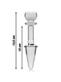 Nebula Series By Ibiza - Model 7 Anal Plug Borosilicate Glass 13.5 X 3 CM Clear