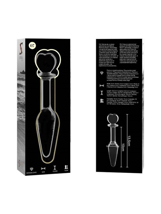 Nebula Series By Ibiza - Modello 7 Plug Anale Vetro Borosilicato 13,5 X 3 CM Trasparente