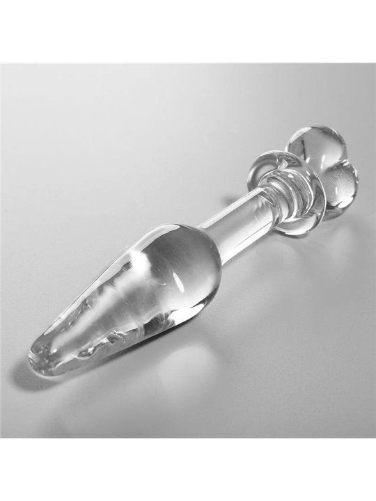 Nebula Series By Ibiza - Model 7 Anal Plug Borosilicate Glass 13.5 X 3 CM Clear