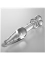 Nebula Series By Ibiza - Model 7 Anal Plug Borosilicate Glass 13.5 X 3 CM Clear