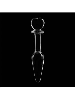 Nebula Series By Ibiza - Model 7 Anal Plug Borosilicate Glass 13.5 X 3 CM Clear