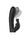 Black&Silver - Jamie Rechargeable Silicone Rabbit Stimulator Black