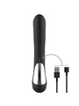 Black&Silver - Jamie Rechargeable Silicone Rabbit Stimulator Black