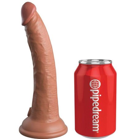 King Cock Elite - Dildo Realistico in Silicone 17,8 CM Caramello