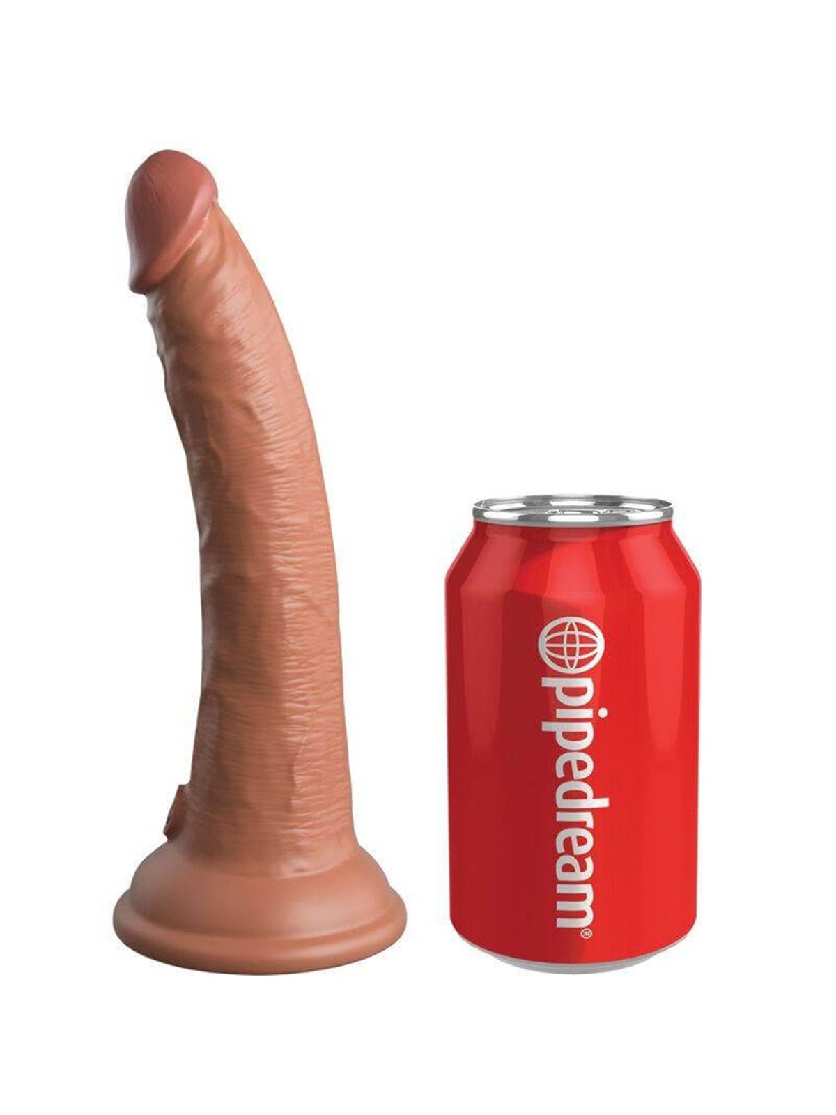 King Cock - Elite Realistic Silicone Dildo 17.8 CM Caramel
