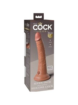 King Cock Elite - Dildo Realistico in Silicone 17,8 CM Caramello