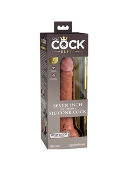 King Cock Elite - Dildo Realistico in Silicone 17,8 CM Caramello