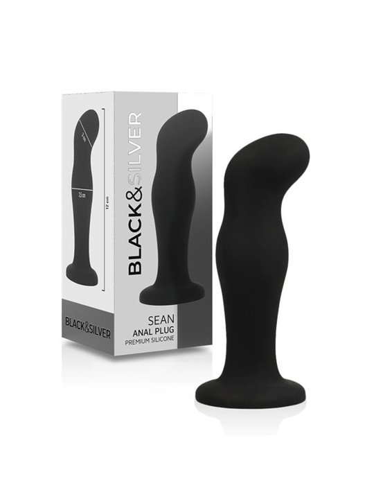 Black&Silver - Sean Plug Anal Premium Silicone Black