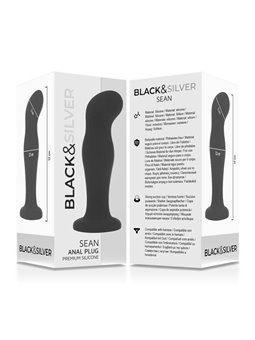 Black&Silver - Sean Plug Anal Premium Silicone Black