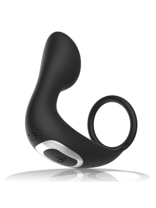 Black&Silver - Remote Control Anal Massager Rechargeable Silicone Black