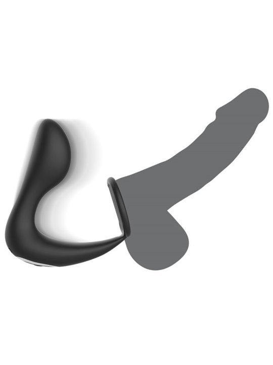 Black&Silver - Remote Control Anal Massager Rechargeable Silicone Black
