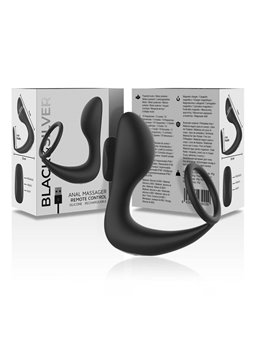 Black&Silver - Remote Control Anal Massager Rechargeable Silicone Black