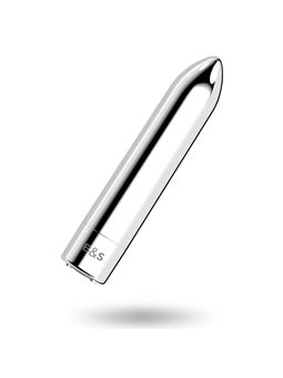 Black&Silver- Kailan 2 Silver Vibrating Magnetic Bullet