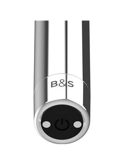 Black&Silver- Kailan 2 Silver Vibrating Magnetic Bullet