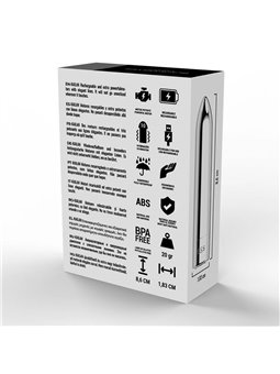 Black&Silver- Kailan 2 Silver Vibrating Magnetic Bullet
