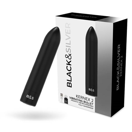 Black&Silver Kernex 2 - Mini Vibratore Bullet Multi Velocità - Nero