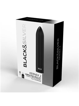 Black&Silver Kernex 2 - Mini Vibratore Bullet Multi Velocità - Nero