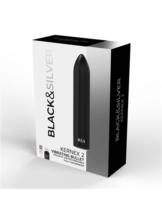 Black&Silver Kernex 2 - Mini Vibratore Bullet Multi Velocità - Nero