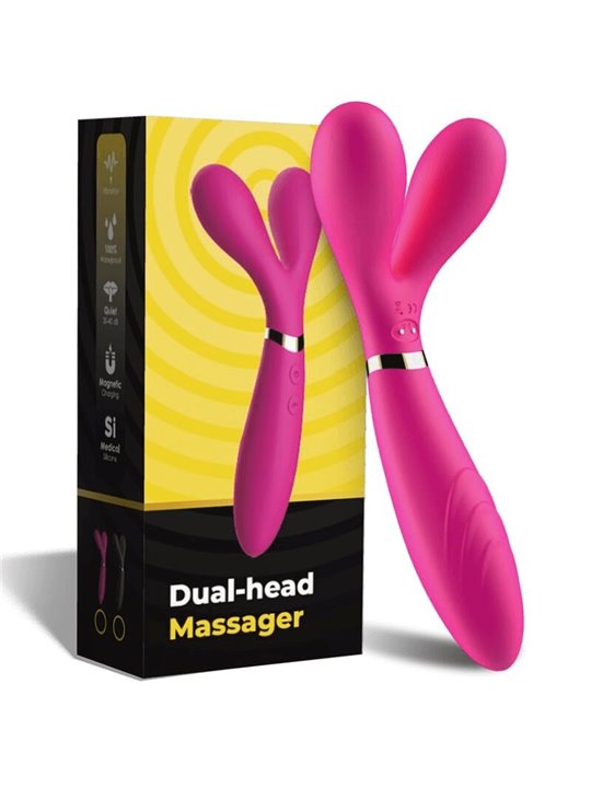 Armony - Massaggiatore Vibratore Wand con Doppia Testa Fucsia