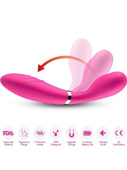 Armony - Massaggiatore Vibratore Wand con Doppia Testa Fucsia