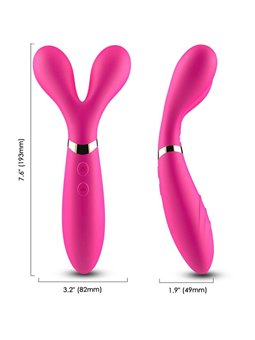 Armony - Massaggiatore Vibratore Wand con Doppia Testa Fucsia