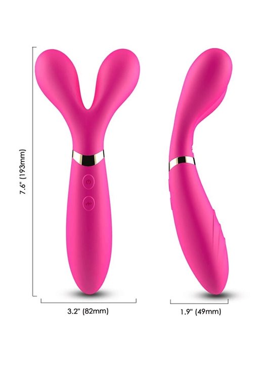Armony - Massaggiatore Vibratore Wand con Doppia Testa Fucsia