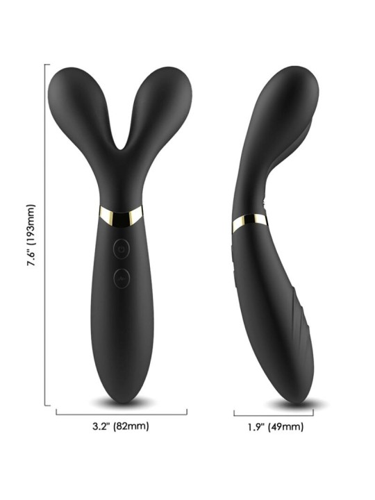 Armony - Massaggiatore Vibratore Wand con Doppia Testa Nero