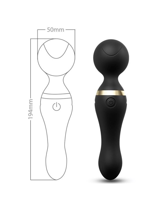 Armony - Freeza Massager & Vibrator Super Flexible Head Black