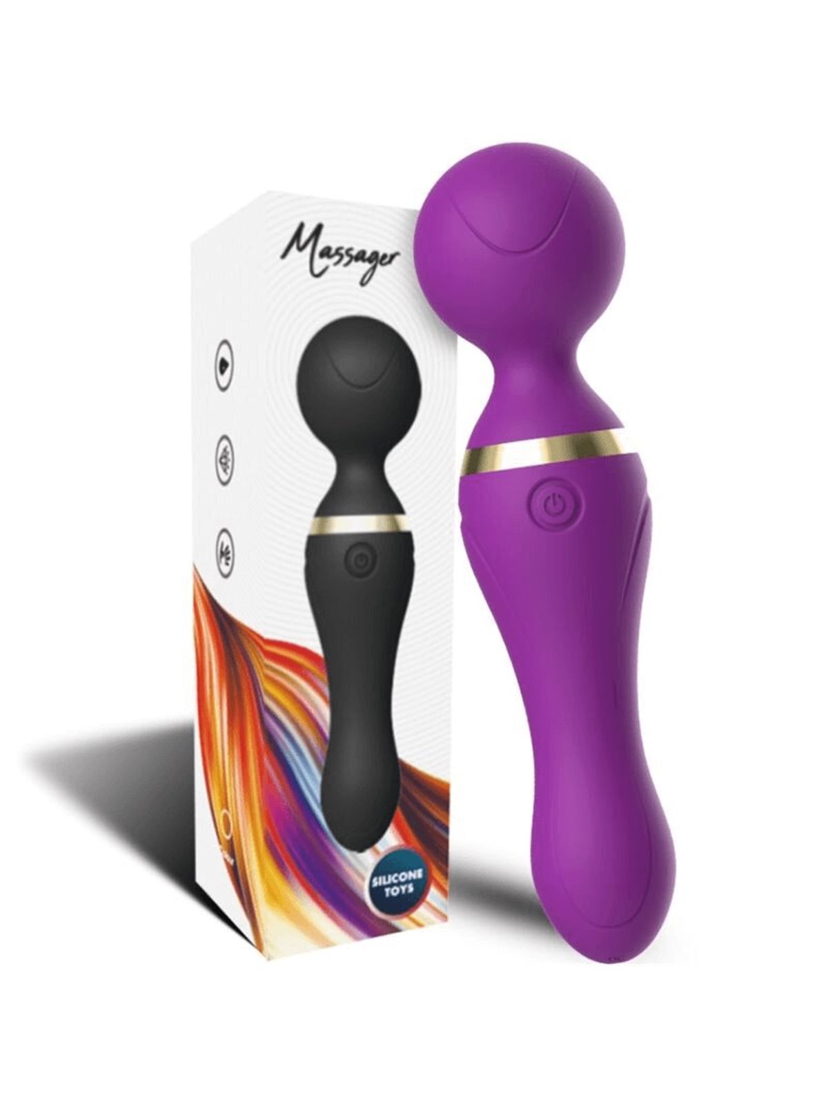Armony Freeza - Massaggiatore Vibratore Wand Testa Super Flessibile Viola